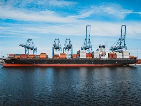 Cum să Compari Contractele de Navigație Ofițeri Mașină: Remunerare și Condiții 4 Large cargo ship with colorful metal containers floating on rippling water of ocean under cloudy blue sky in daylight