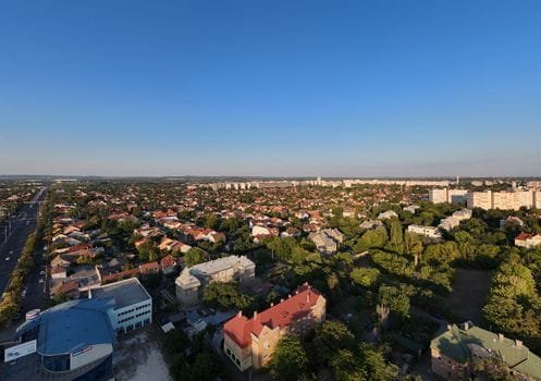 Cum să Abordezi Problemele Frecvente de Angajare Marinari Offshore prin Agenții de Recrutare Experte 3 Aerial view of a sunny urban residential neighborhood with houses and greenery.